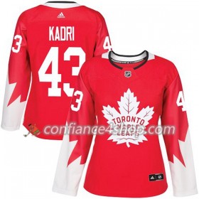 Adidas Maillot de Hockey Toronto Maple Leafs Nazem Kadri 43 2017-2018 Rouge Alternate Authentic - Femme